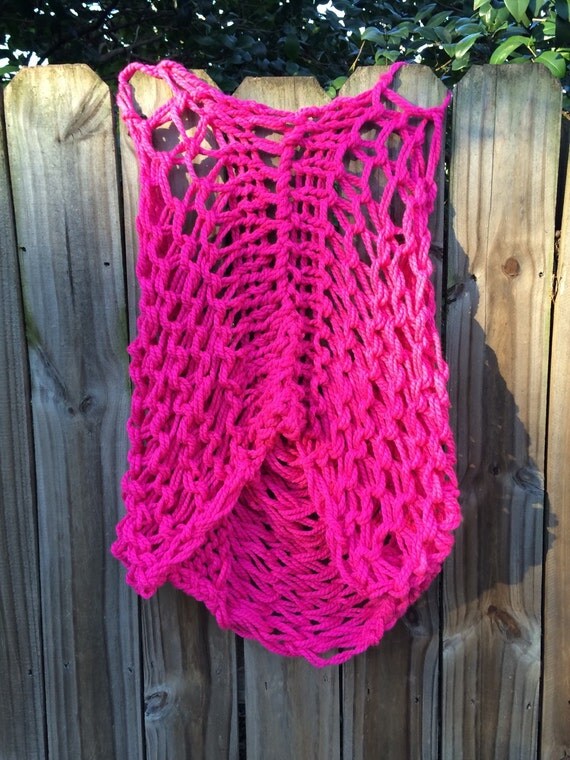 Items similar to Large Extra Wide Hot Pink Oversized Chunky Knit