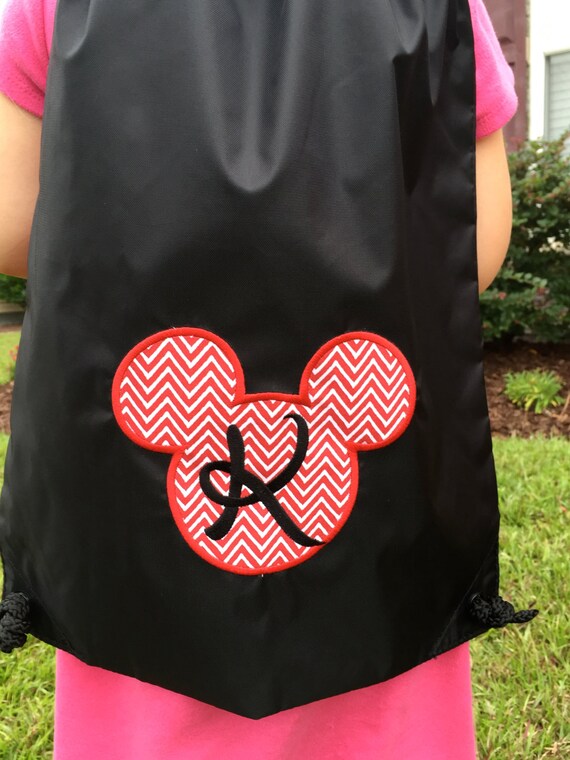 Disney Draw String Backpack for Adults & Kids Black with
