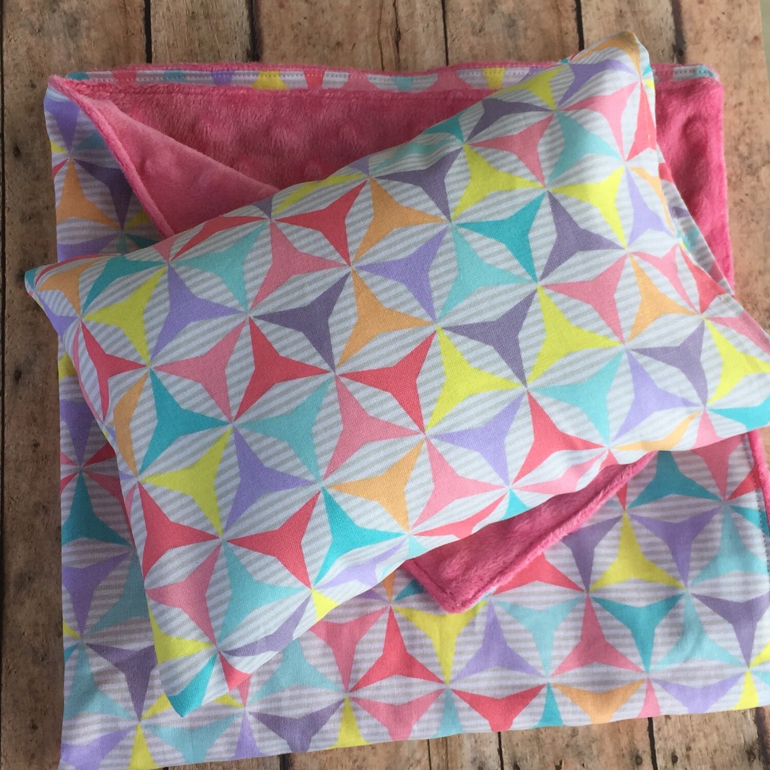 Doll Pillow and Blanket set doll bedding by BabyBirdsCloset