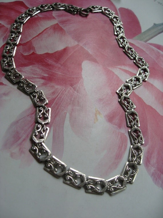 Danecraft Sterling Necklace Vintage Costume Jewelry Signed