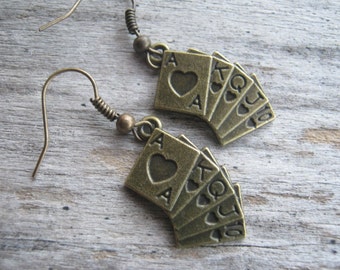 Poker earrings