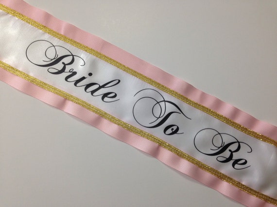 Bachelorette Sash Bridal Shower Sash By Laurenlashdesignsllc