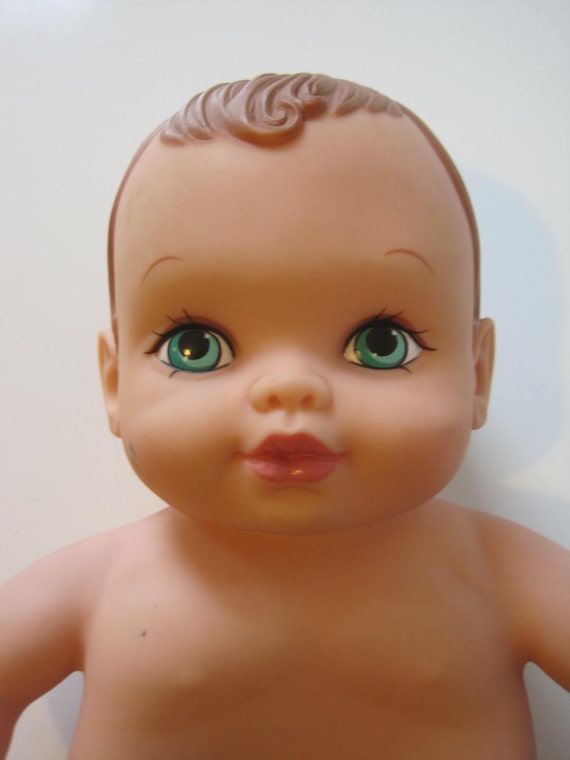 Lauer Toys Inc Doll Water Baby 1990 Size 12 Brown Hair