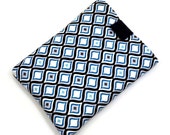 Hand Crafted Tablet Case from Blue and White Square Fabric/Case for:iPad,Kindle Fire HDX,Samsung Galaxy Tab, Google Nexus, iPad Air, Nook HD
