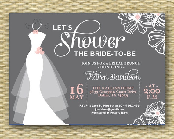 Dress Bridal Shower Invitations 2