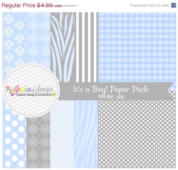 80% OFF - INSTANT DOWNLOAD, baby boy digital paper - 12'' x 12'' - commercial use - personal use - scrapbook - printable paper - invitation Il_570xn