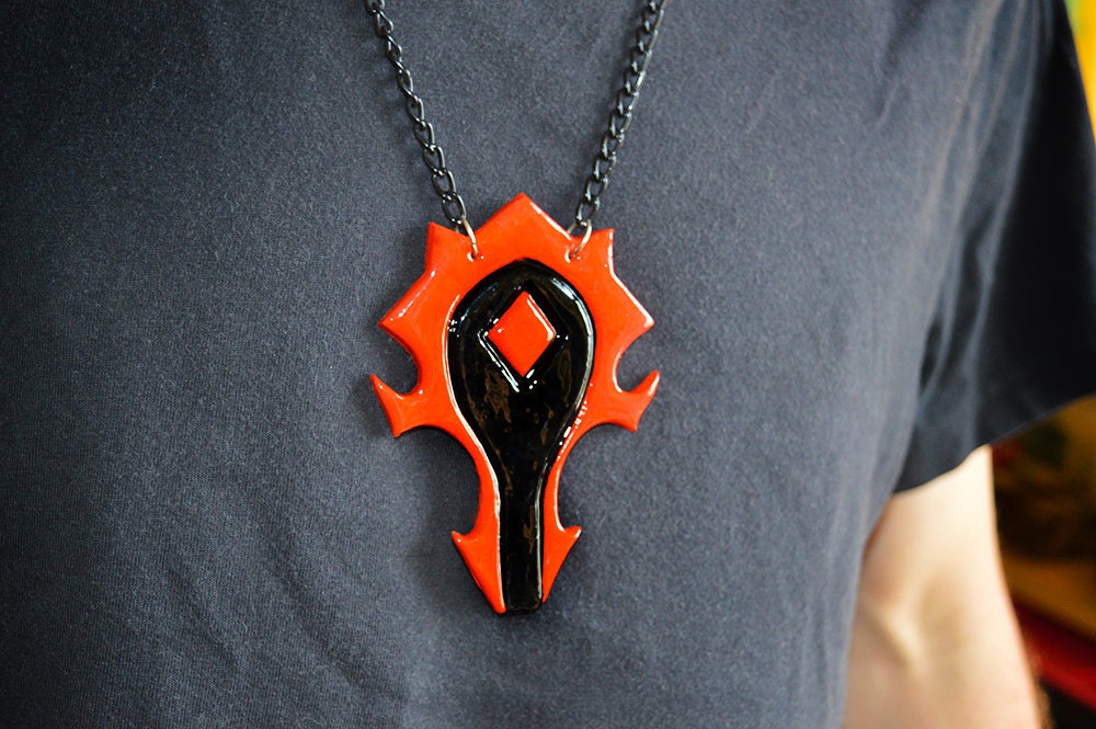 Horde World Of Warcraft Necklace Handmade Large Pendant Made