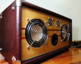Bluetooth Speaker Handmade Retro Vintage Wood "V-50" Reference Series Hi-Fi, iPad, iPod, iPhone, Android.