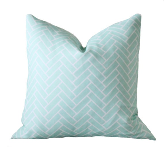 Sale 18 x 18 Decorative Mint Green Pillow Mint by MotifPillows