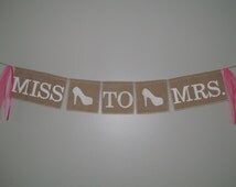 Popular items for miss to mrs sign on Etsy