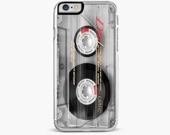 iPhone 7 Case, iPhone 7 Plus Case, Clear Vintage Mix Tape , iPhone 6s case, iPhone 6 plus cover