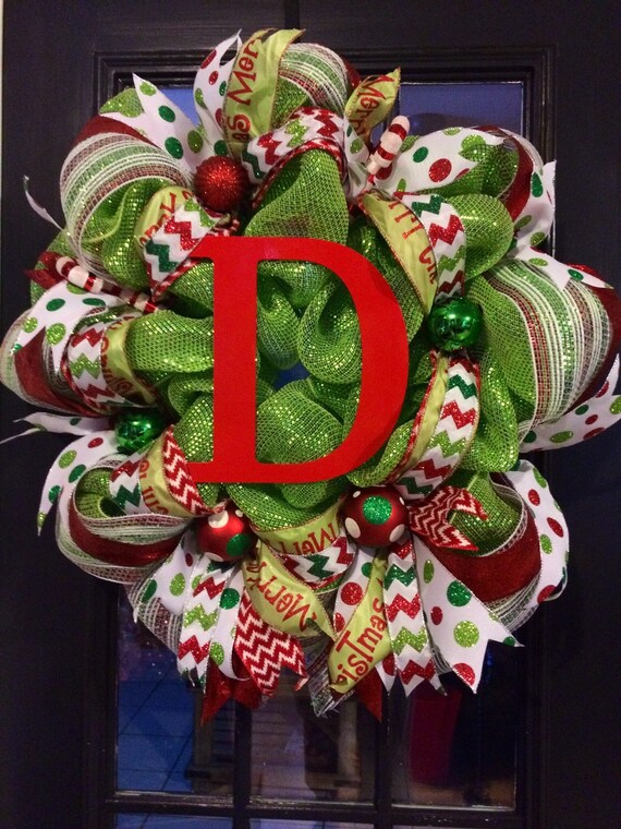 Monogram Christmas Wreath 