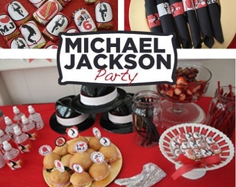 Michael Jackson Party Printable KIT - MJ - Digital File - Printable Party