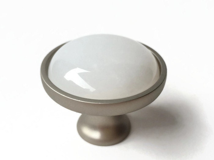 Marble Knob/ White Marble Knob/ Marble Drawer Pull/ Marble