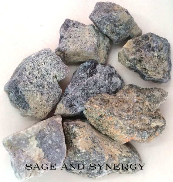 Raw Iolite Rough Stone Blue Mineral Psychic Development Angels