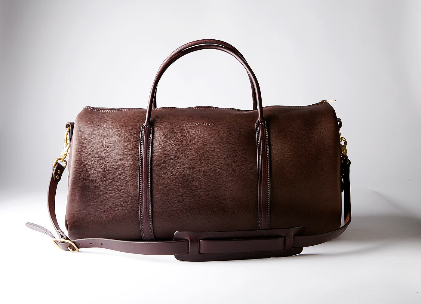 Brown Leather Weekender Bag GORGEOUS Handmade in America by