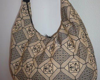 Hippie Hobo Cross Body Bag, Hobo Shoulder Bag, Woven Fabric