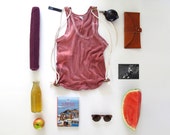 Womens backpack - tote bag - Multi summer bag SALE beach bag - reusable shopping bag - market tote- Hipster backpack - JUD handmade backpack