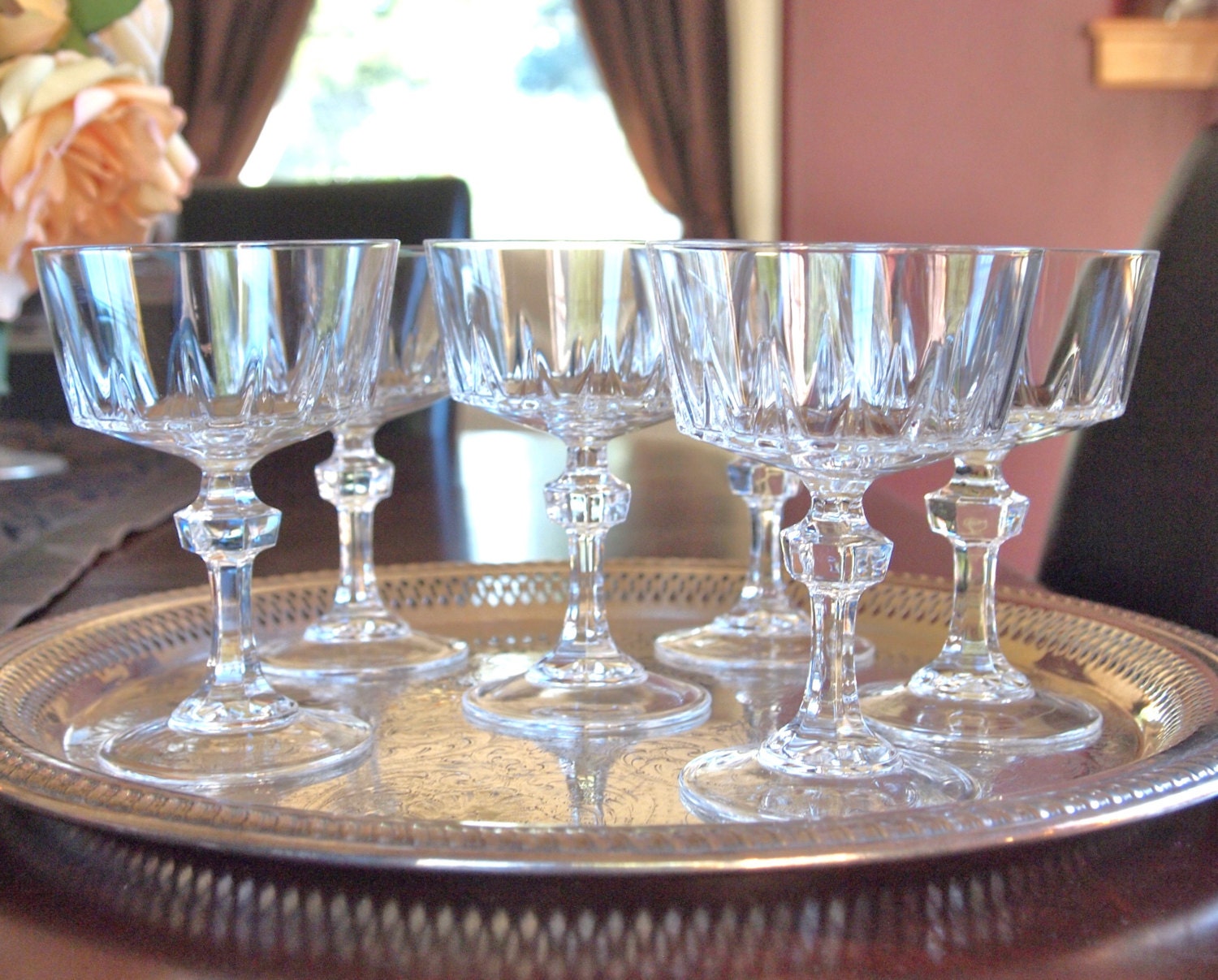 Vintage Princess House Esprit Crystal Champagne