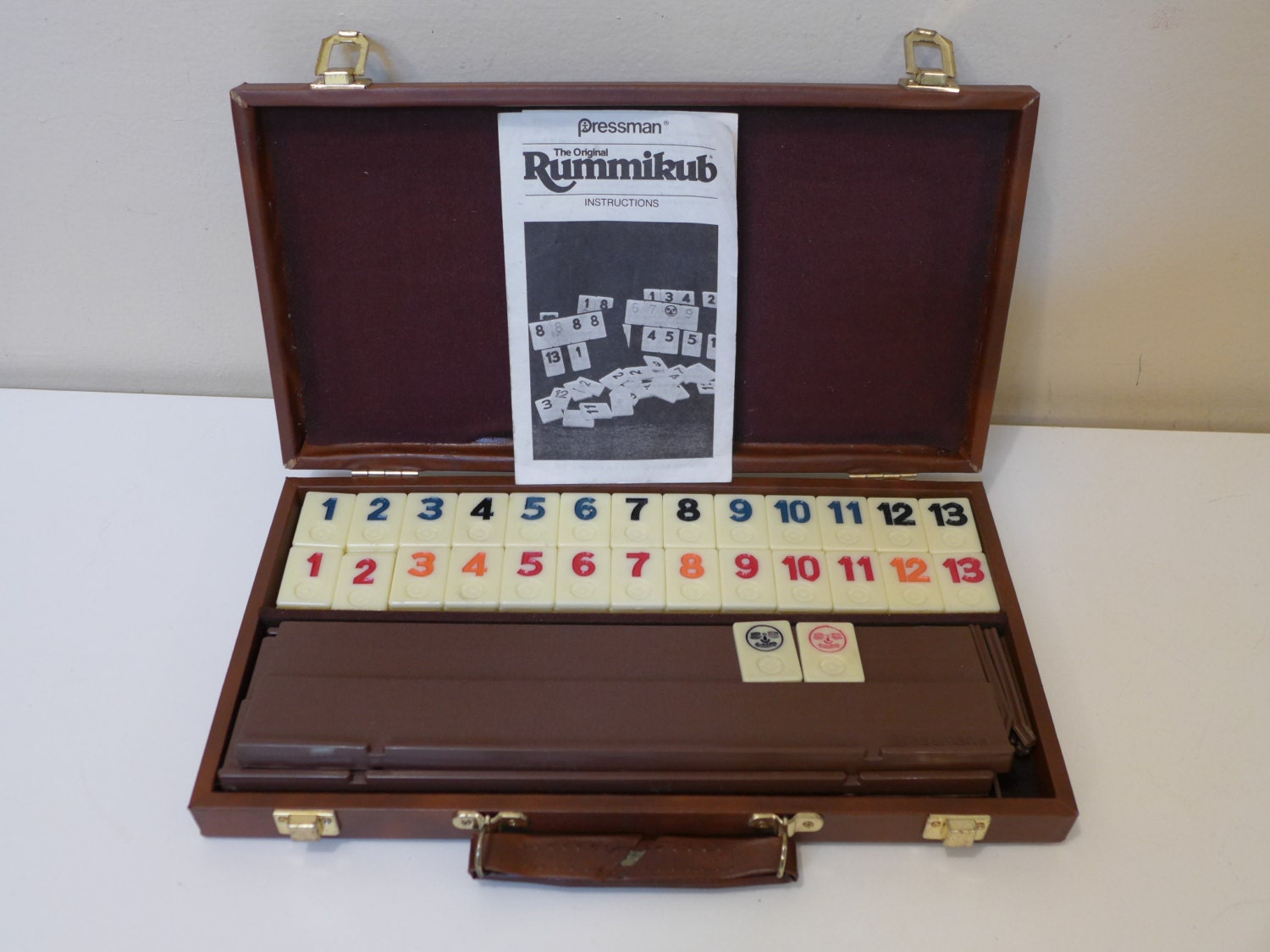 Vintage Pressman Rummikub Game in Leatherette Travel Case
