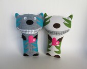 Valentine smiling cat. Stuffed Rag Cat.  Stuffed cloth Cat. Valentine gift. Hand made. Upcycled textiles. Eco-friendly