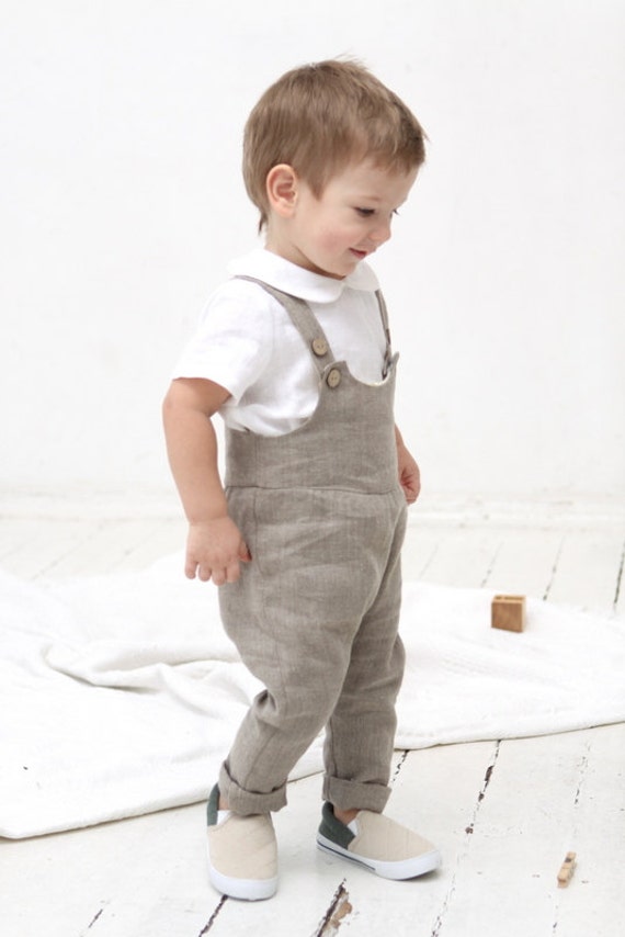 Baby romper Baby boy linen romper Baby girl romper by mimiikids