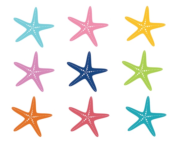 60% OFF SALE Nautical Clipart Starfish Clip Art Sea Ocean Fish