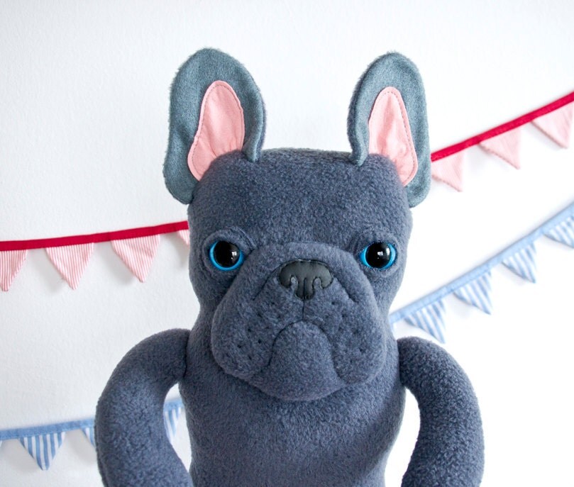 black french bulldog soft toy