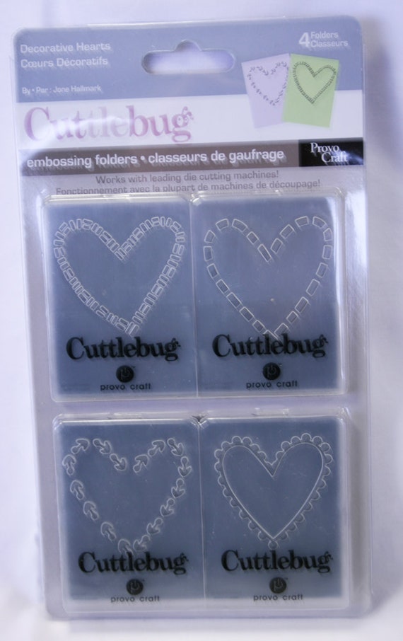 Decorative Hearts Small Embossing Folder Set of 4 from Provo