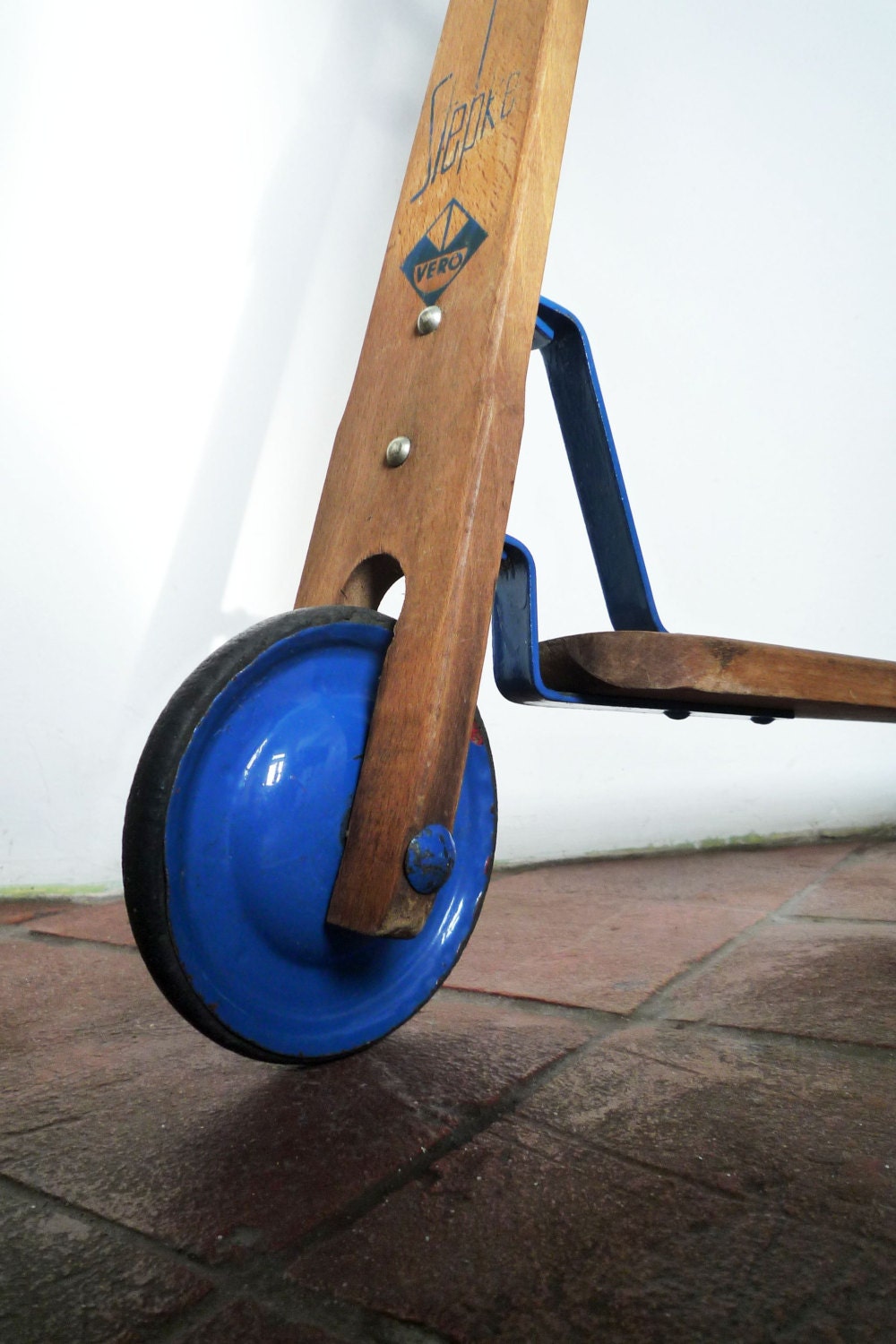 vintage wooden scooter