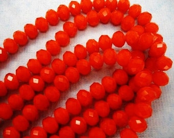 36pcs 6x8mm Orange Crystal Rondelles OPAQUE Swarovksi Imit A GRADE Diy Jewelry Making Beads & Supplies
