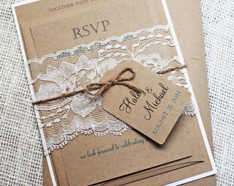 Etsy Rustic Wedding Invitations 8