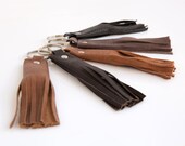 Leather Keychain - Tassel keychain - Leather key chain - Gift for her