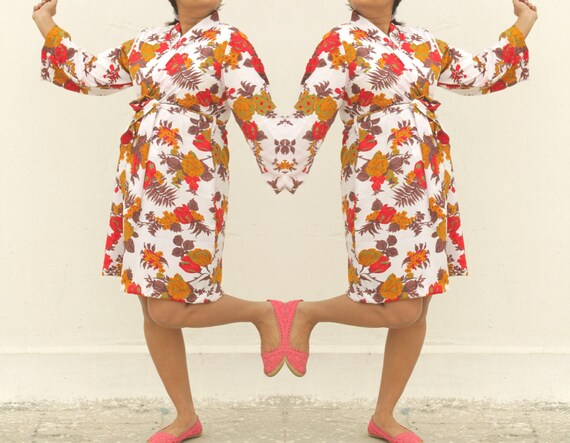 603, Floral kimono crossover robe, CUSTOM, Bridesmaids robe, spa robe ...