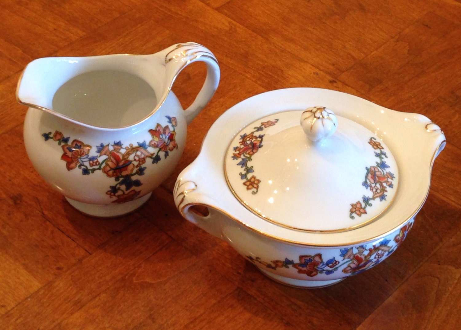 Royal Bayreuth China Cream and Sugar Set