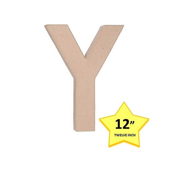 Paper Mache Cardboard Letters 12 Inch Letter Y Paper Craft