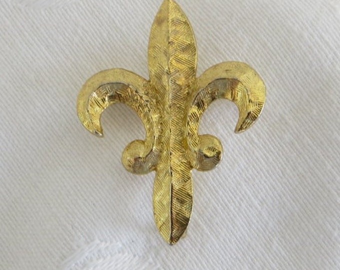Vintage Fleur De Lis Brooch Watch Fob Fleur de lys Pin French Style Jewelry