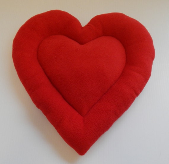 heart shaped plush pillow