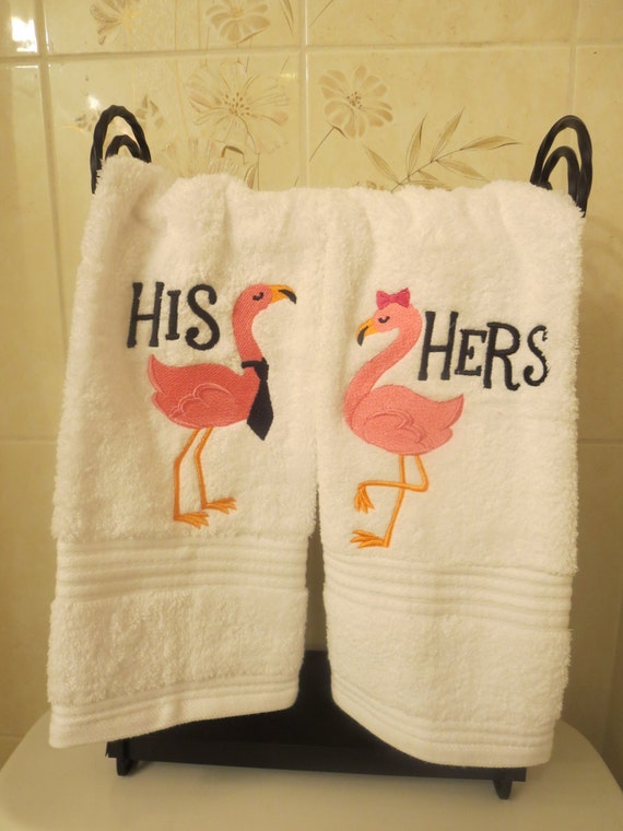 His and Hers Set of 2 Hand towels