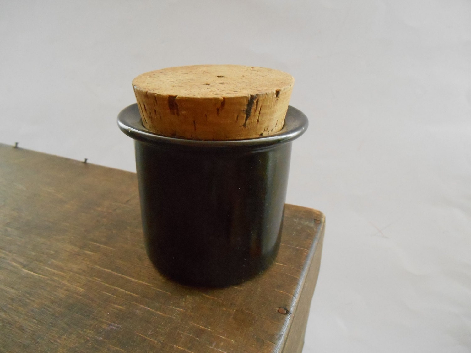 Vintage Swedish jar by Gustavsberg Stig Lindberg Pharmacy jar Dark