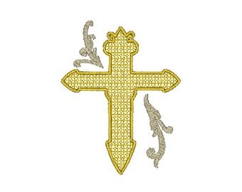 Lattice Cross Machine Embroidery Design, cross embroidery design, religious embroidery design, cross machine embroidery design