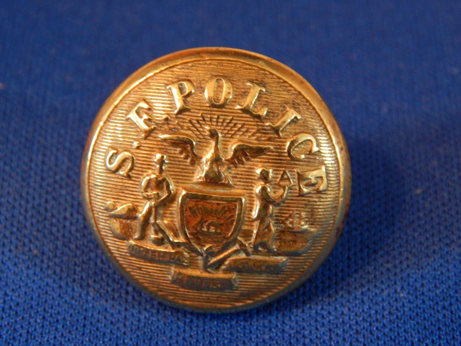 S.F. Police Uniform Button Brass by Lindasbuttons on Etsy