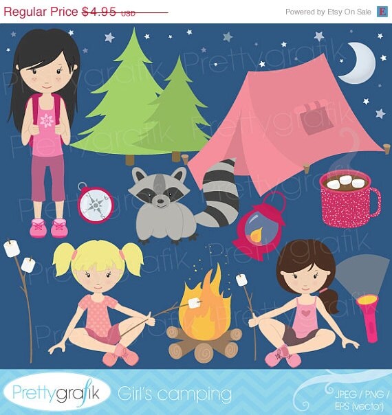 80% OFF SALE camping clipart commercial use, vector graphics, digital clip art, digital images - CL521 Il_570xn
