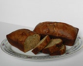 Banana Bread, 2 loaves, Homestyle, Classic Comfort Food, Made to Order, with or without nuts