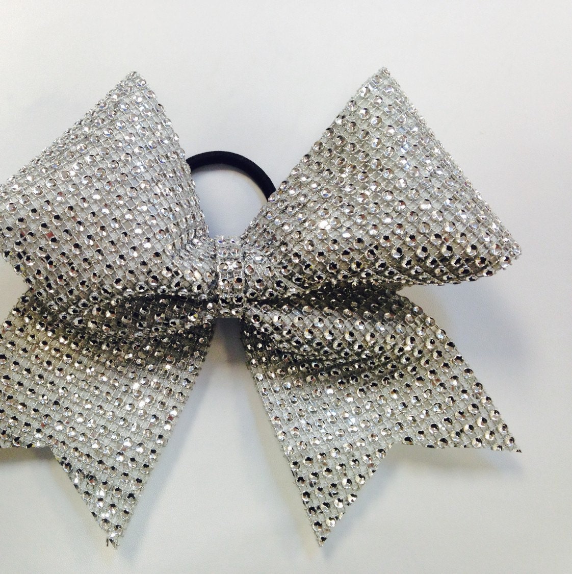 Silver Cheer Bow Rhinestone by CheerLover2Worlds on Etsy