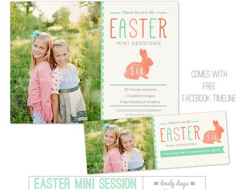Easter Mini Session Template FREE Facebook Design INSTANT DOWNLOAD