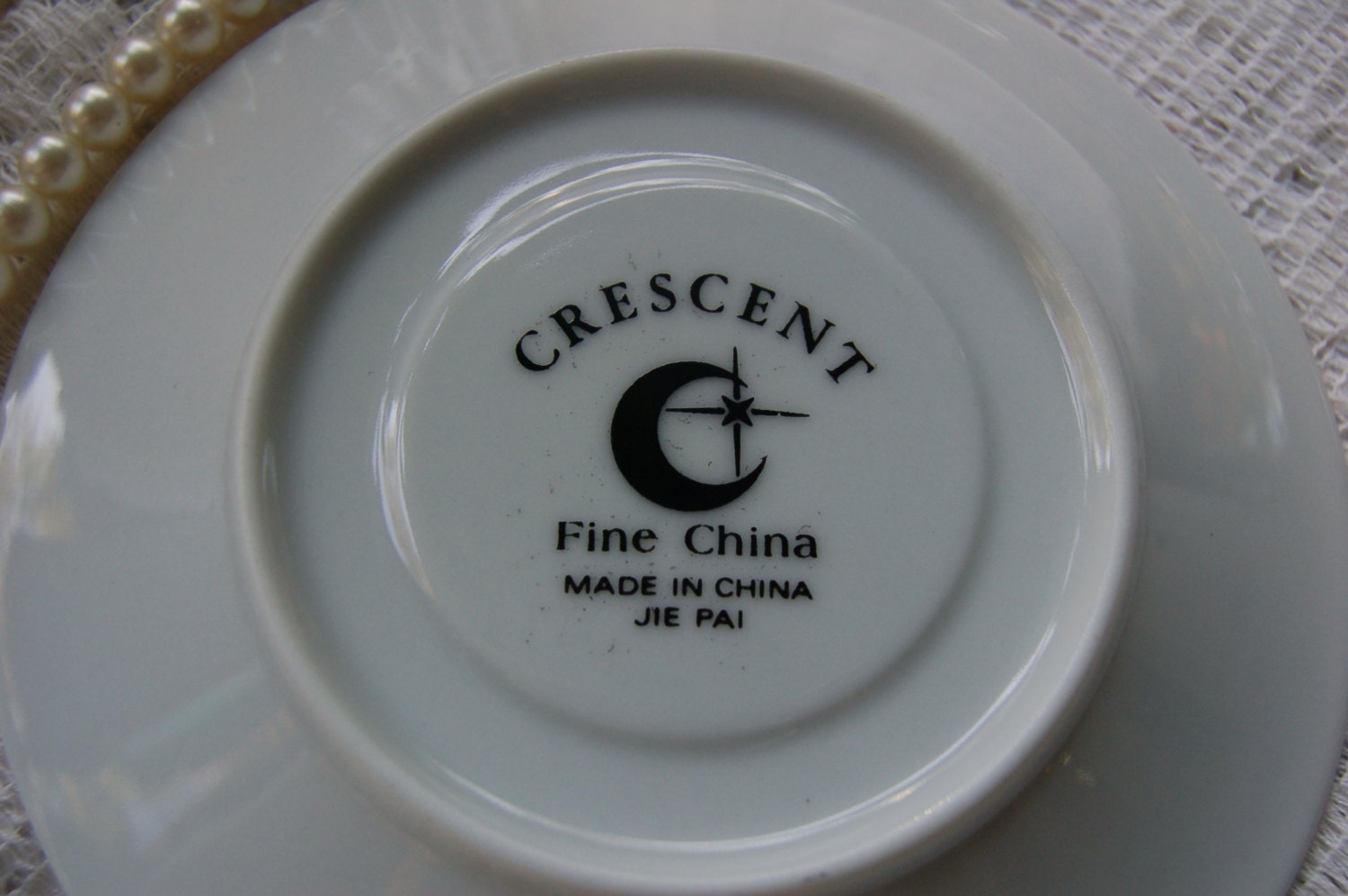 Crescent Jie Pai Fine China Teacup and by CrystalHillCreations