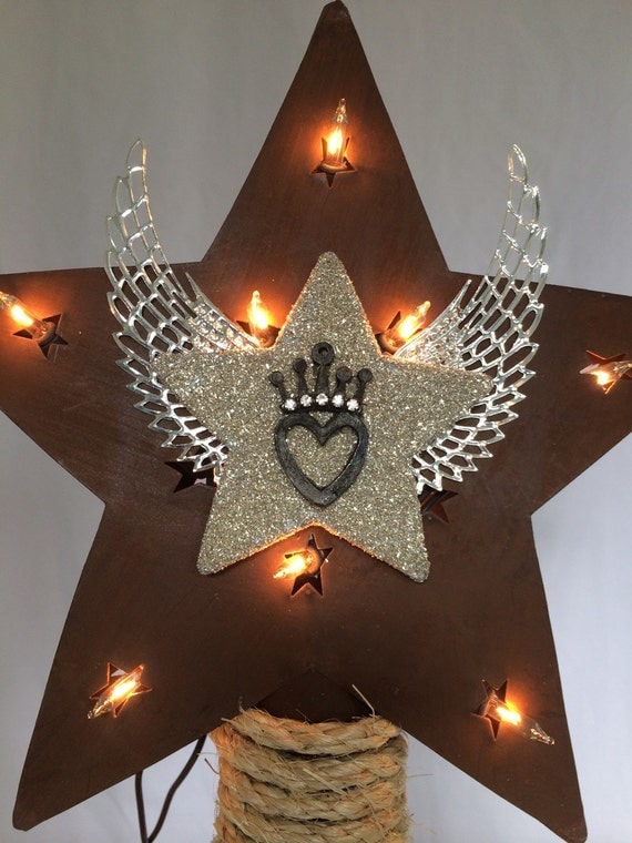 christmas tree topper star country western by christmas tree topper star country western by