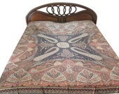 Pashmina Bedspreads Vintage Boho Floral Paisley Sofa Throw India