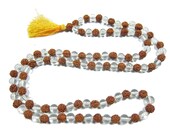 Yoga Meditation Japamala Prayer Crystal Rudraksha Rosary Beads 108+1